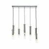 Best Sale Brilliant Suspension Glasini, longueur 80 cm, gris fumé, 8 lampes, verre
