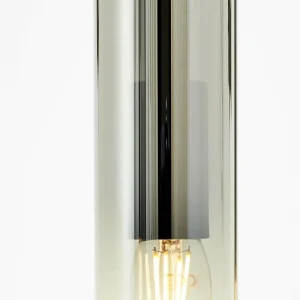 Best Brilliant Suspension Glasini, longueur 95 cm, gris fumé, 5 lampes, verre
