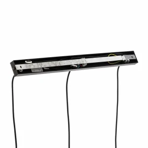 Best Sale EMIBIG LIGHTING Suspension Glassy, 3 lampes, droite, noir, graphite, verre