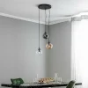 Best Sale EMIBIG LIGHTING Suspension Glassy, 3 lampes, ronde, graphite/ambre/clair, verre