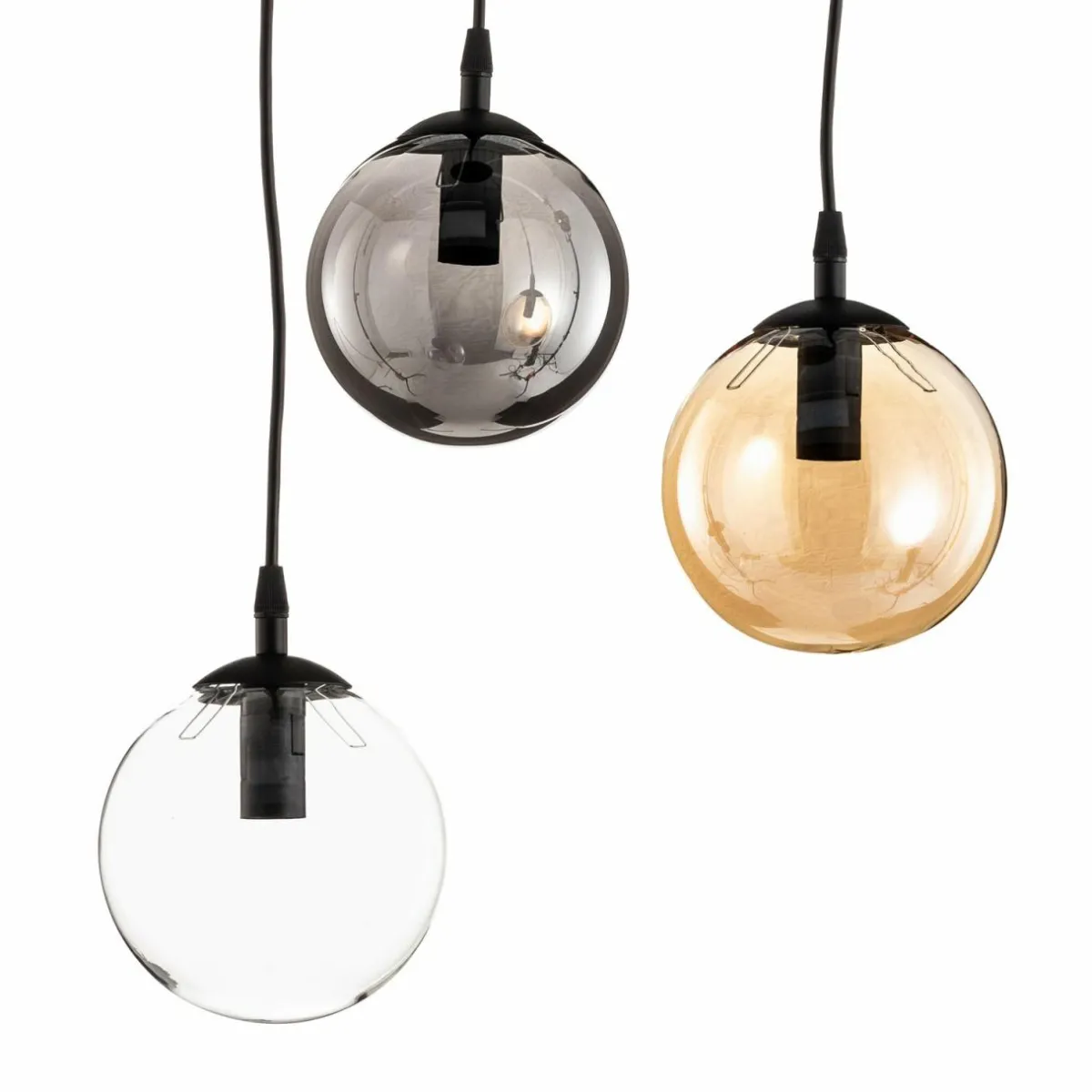 suspension_glassy__lampes_ronde_graphiteambreclair_verre_2.webp Best Sale EMIBIG LIGHTING Suspension Glassy, 3 lampes, ronde, graphite/ambre/clair, verre