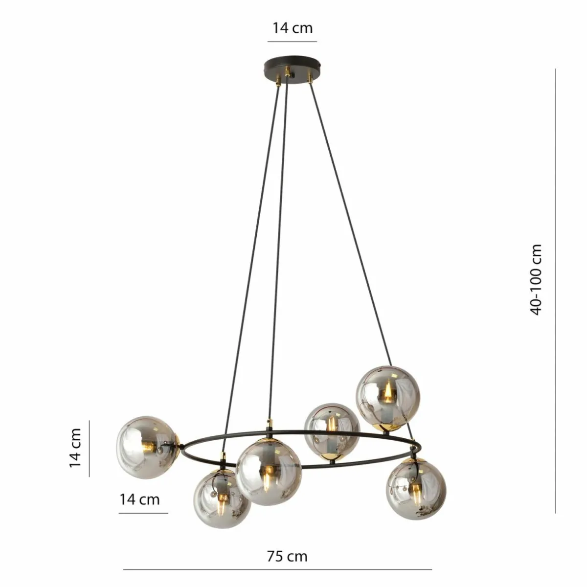 suspension_glassy__lampes_ronde_verre_graphite_2.webp Outlet Euluna Suspension Glassy 6 lampes, ronde, verre graphite