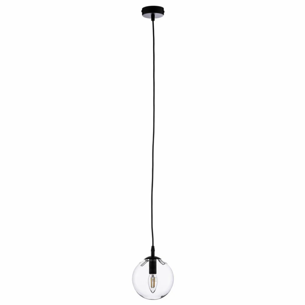 suspension_glassy_noir_transparent_verre___cm_e_1.webp Flash Sale EMIBIG LIGHTING Suspension Glassy, noir, transparent, verre, Ø 14 cm, E14