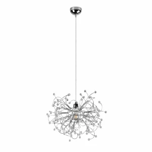 Best Reality Leuchten Suspension Gloria, E27, à une lampe, chromée