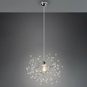 Best Reality Leuchten Suspension Gloria, E27, à une lampe, chromée