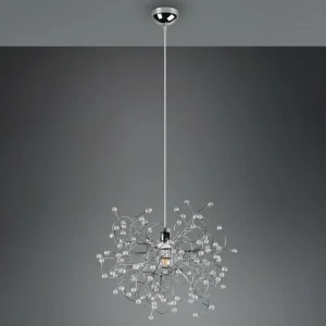Best Reality Leuchten Suspension Gloria, E27, à une lampe, chromée