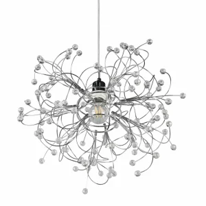 Best Reality Leuchten Suspension Gloria, E27, à une lampe, chromée