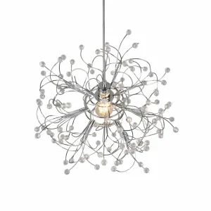 Best Reality Leuchten Suspension Gloria, E27, à une lampe, chromée