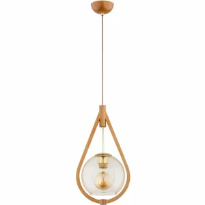 Best Alfa Suspension Gota, bois, verre, Ø 24 cm, suspension 100 cm