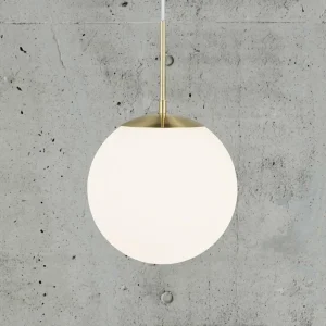 Shop Nordlux Suspension Grant en laiton avec boule de verre Ø 25cm