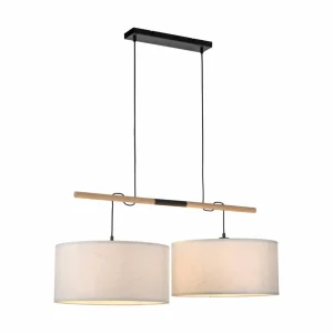 Best Sale JUST LIGHT. Suspension Green Sofie, abat-jour papier, 2 lampes
