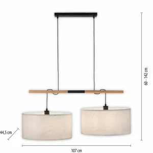 Best Sale JUST LIGHT. Suspension Green Sofie, abat-jour papier, 2 lampes