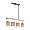 Cheap JUST LIGHT. Suspension Green Tribu, abat-jour papier, 4 lampes