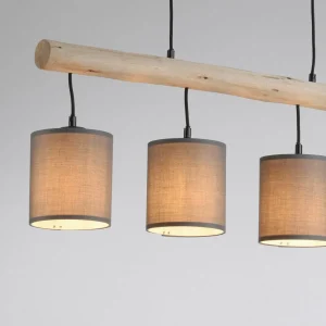 Cheap JUST LIGHT. Suspension Green Tribu, abat-jour papier, 4 lampes