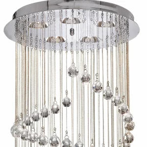 Hot Searchlight Suspension Hallway rideau cristal de verre, 80 cm