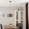 Fashion TK Lighting Suspension Harmony, noir, Jute Natur, Ø 40 cm