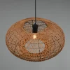 Store Trio Lighting Suspension Hedda en sisal et métal