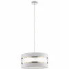 Clearance HELAM Suspension Helen abat-jour tissu blanc-doré Ø 40cm