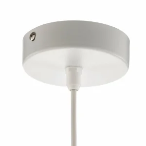 Clearance HELAM Suspension Helen abat-jour tissu blanc-doré Ø 40cm