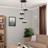 Cheap Euluna Suspension Helen ronde gris-noir-argenté 4 lampes