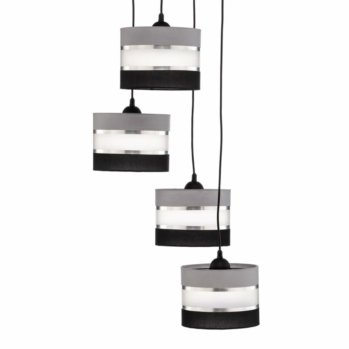 suspension_helen_ronde_grisnoirargent__lampes_2.webp Cheap Euluna Suspension Helen ronde gris-noir-argenté 4 lampes