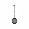 Best Globo Suspension Hermi II treillis métallique noir Ø30cm