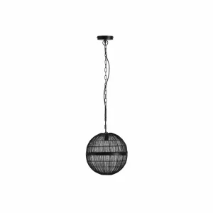 Best Globo Suspension Hermi II treillis métallique noir Ø30cm