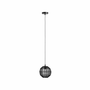 Best Globo Suspension Hermi II treillis métallique noir Ø20cm