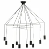 Online Nowodvorski Lighting Suspension Imbria, 10 lampes, longueur 126cm noir