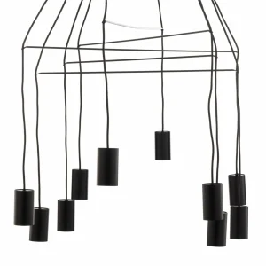 Online Nowodvorski Lighting Suspension Imbria, 10 lampes, longueur 126cm noir