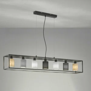 Fashion FISCHER & HONSEL Suspension Isko, à sept lampes