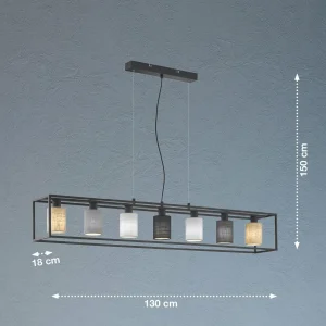 Fashion FISCHER & HONSEL Suspension Isko, à sept lampes
