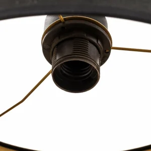 Cheap EMIBIG LIGHTING Suspension Jari abat-jour tissu 1 lampe noir doré