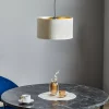 Shop EMIBIG LIGHTING Suspension Jari abat-jour tissu 1 lampe vert doré