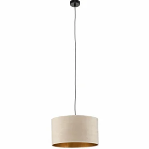 Shop EMIBIG LIGHTING Suspension Jari abat-jour tissu 1 lampe vert doré