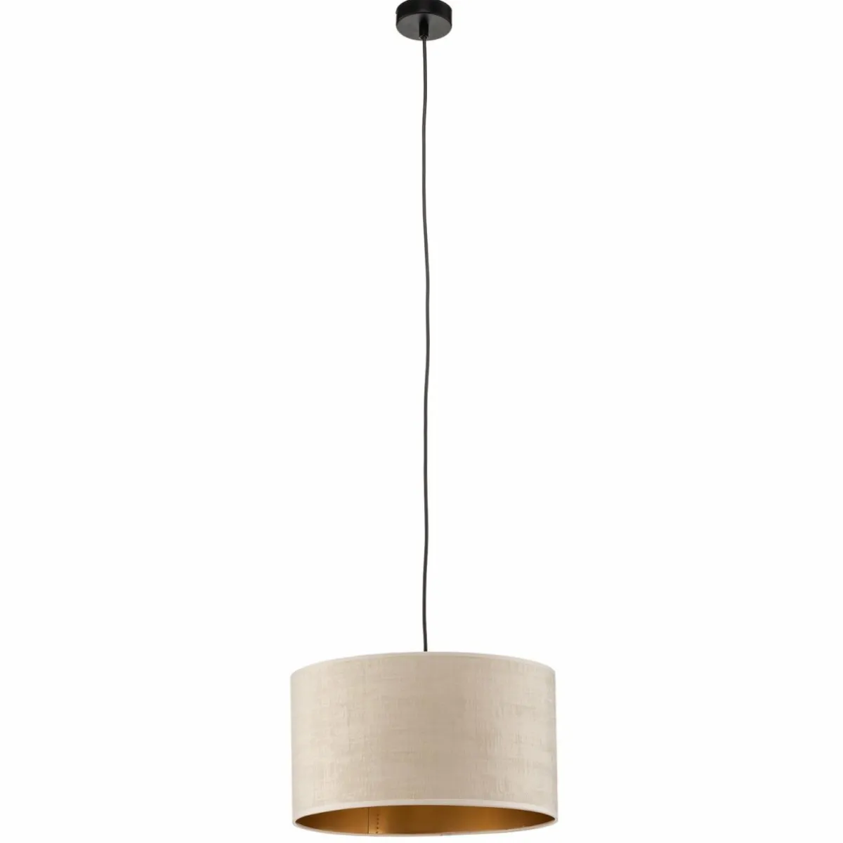 suspension_jari_abatjour_tissu__lampe_vert_dor_1.webp Shop EMIBIG LIGHTING Suspension Jari abat-jour tissu 1 lampe vert doré
