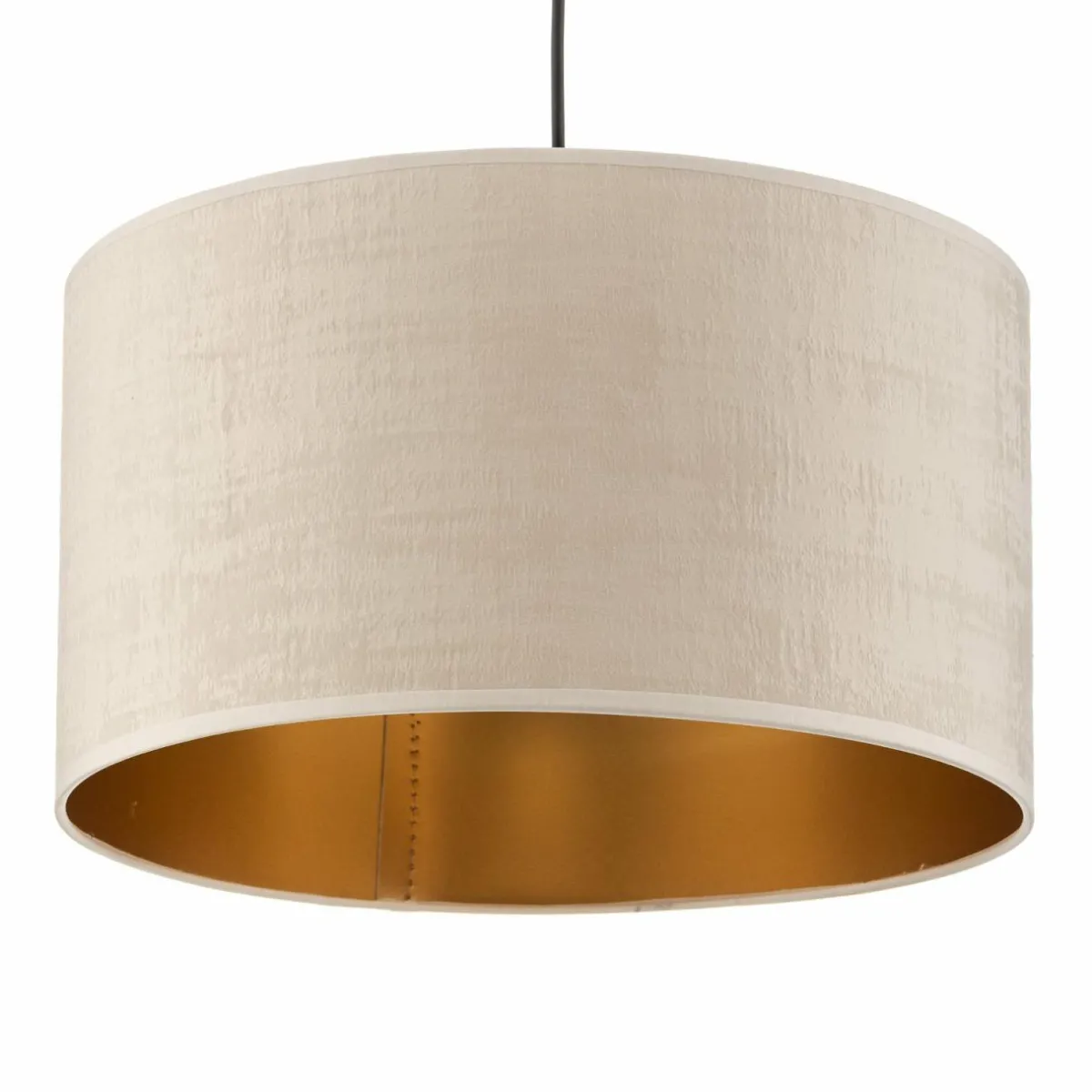suspension_jari_abatjour_tissu__lampe_vert_dor_2.webp Shop EMIBIG LIGHTING Suspension Jari abat-jour tissu 1 lampe vert doré