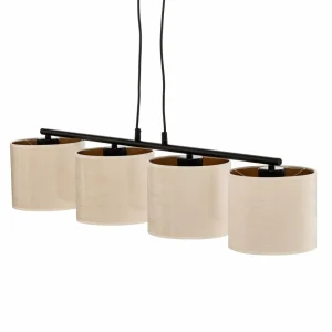 Hot EMIBIG LIGHTING Suspension Jari x4 longue, blanc-doré