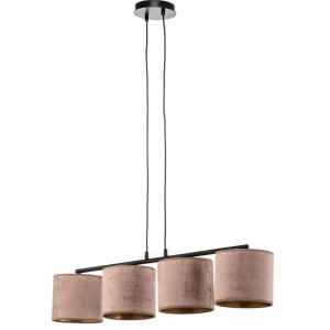 Store EMIBIG LIGHTING Suspension Jari x4 longue, rosé-doré