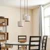 Best EMIBIG LIGHTING Suspension Jari x3 ronde, blanc-doré