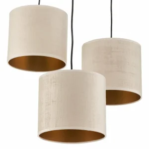 Best EMIBIG LIGHTING Suspension Jari x3 ronde, blanc-doré