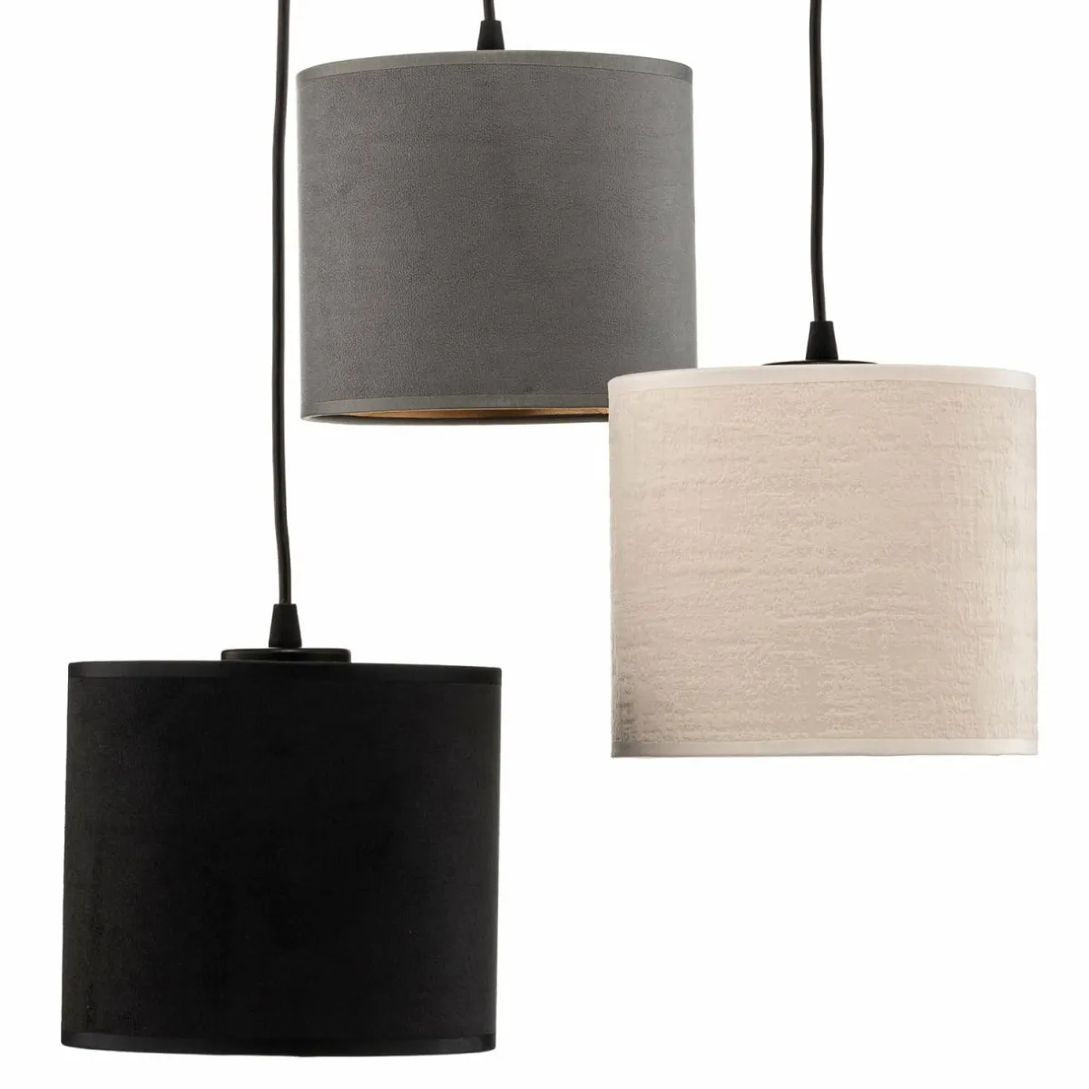 suspension_jari_x_ronde_noirblancgris_3.webp Store EMIBIG LIGHTING Suspension Jari x3 ronde, noir-blanc-gris