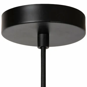 Fashion Lucide Suspension Jessica, noir, 1 lampe, Ø 30 cm, coton