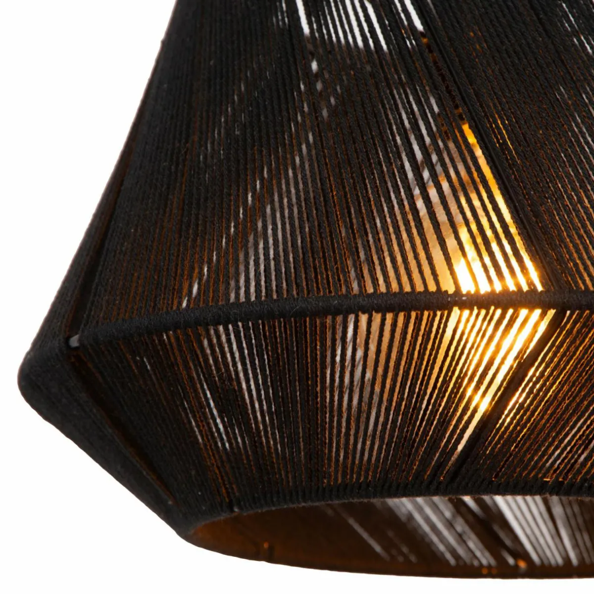 suspension_jessica_noir__lampe___cm_coton_2.webp Fashion Lucide Suspension Jessica, noir, 1 lampe, Ø 30 cm, coton