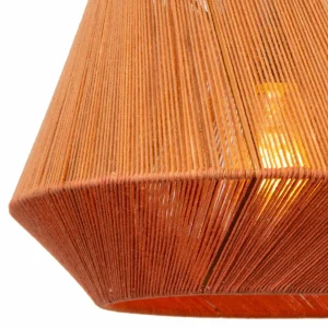 Fashion Lucide Suspension Jessica, terracotta, 1 lampe, Ø 30cm, coton
