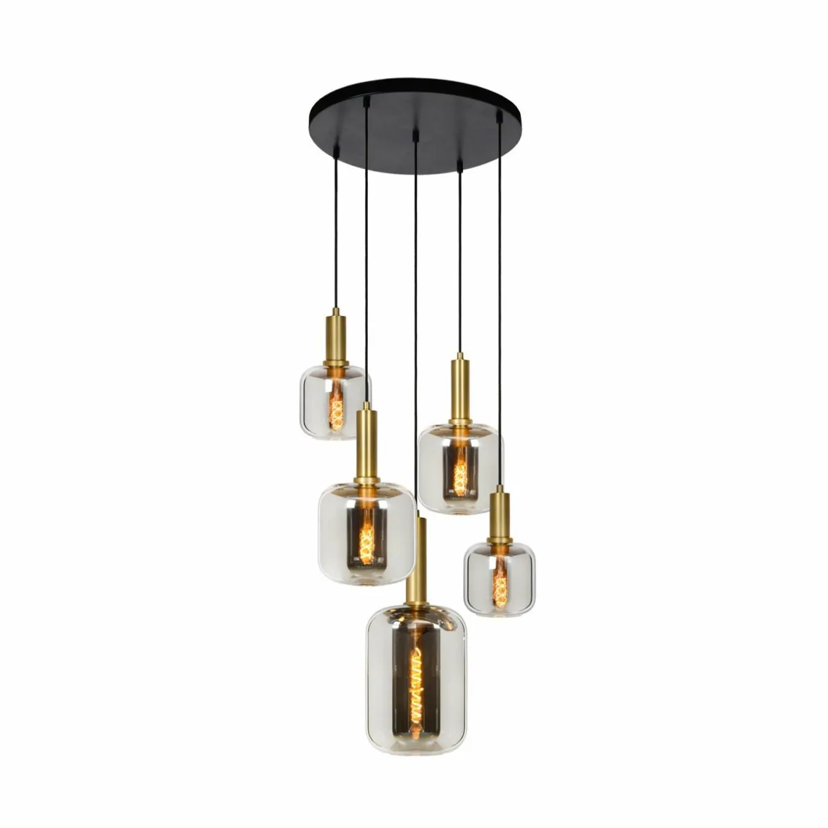 suspension_joanet_avec_verre_fum___lampes_0.webp New Lucide Suspension Joanet avec verre fumé, à 5 lampes