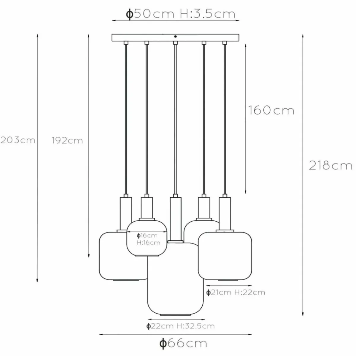 suspension_joanet_avec_verre_fum___lampes_1.webp New Lucide Suspension Joanet avec verre fumé, à 5 lampes