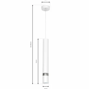 Flash Sale Eko-Light Suspension Joker, blanche/argentée, à une lampe