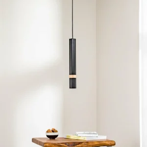 Best Eko-Light Suspension Joker, noire/bois, à une lampe
