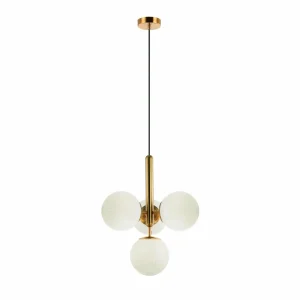 Hot Viokef Suspension Jolin boules de verre, quatre lampes